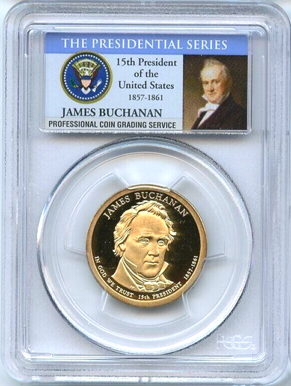 ✅ 2010 S $1 James Buchanan Dollar PCGS PR69 DCAM Presidential Dollar Coin Photo