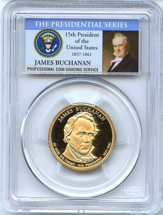 ✅ 2010 S $1 James Buchanan Dollar PCGS PR69 DCAM Presidential Dollar Coin Photo