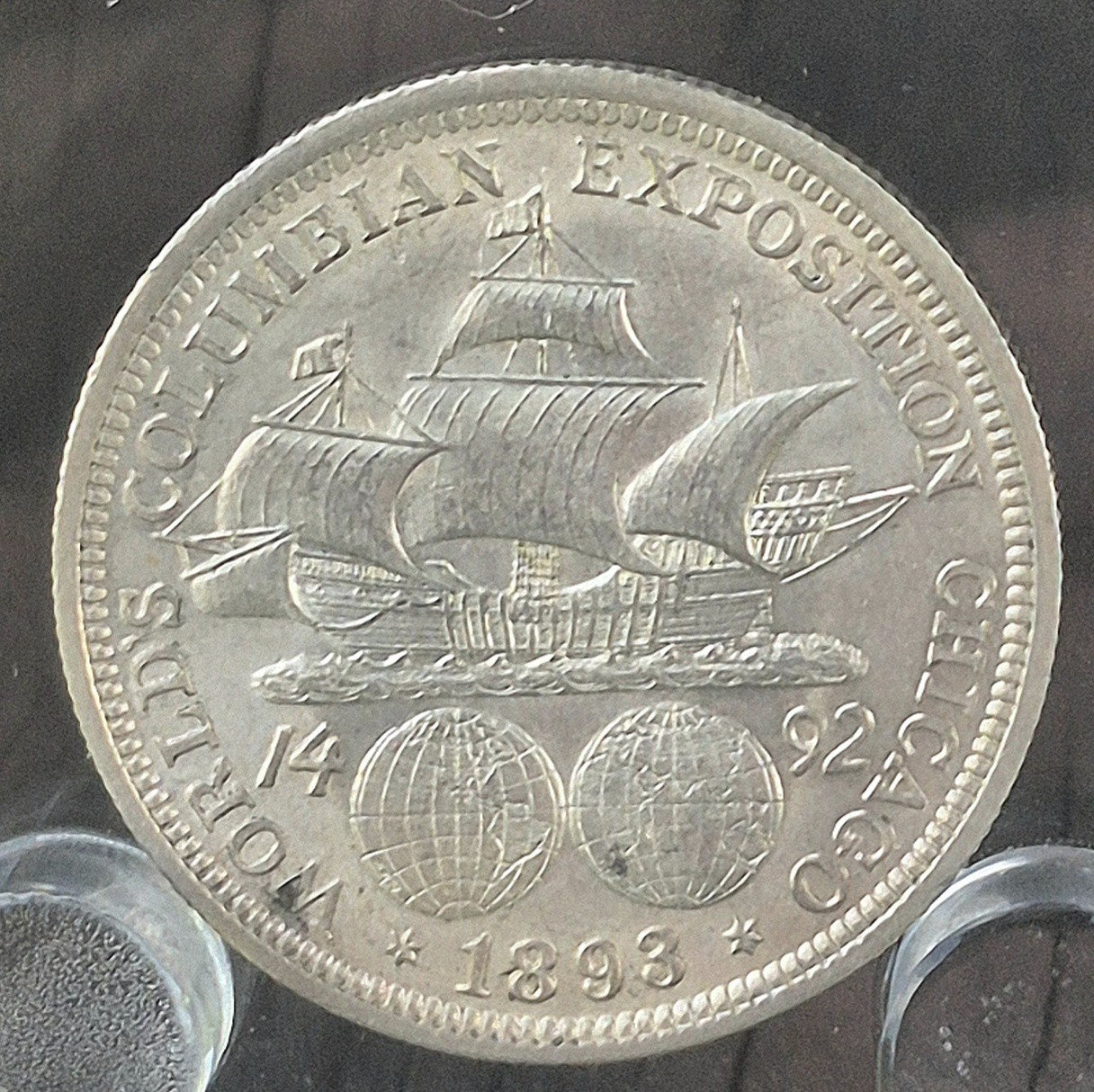 1893 Columbian Half Dollar 90% Silver Strong AU/UNC Features Nice Strike 50C
