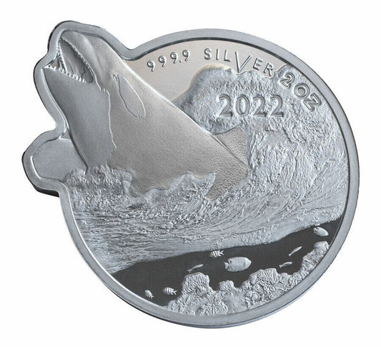 2 oz. 2022 Ocean Predators Killer Whale Orca 999.9 Fine Silver P.A.M.P. QEII $5