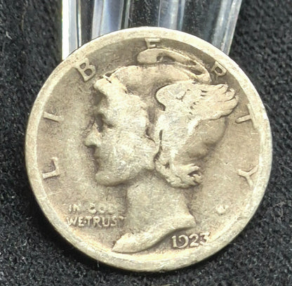 1923 S MERCURY DIME BETTER DATE🥈90% SILVER🥈  SELLING AS SHOWN 10C