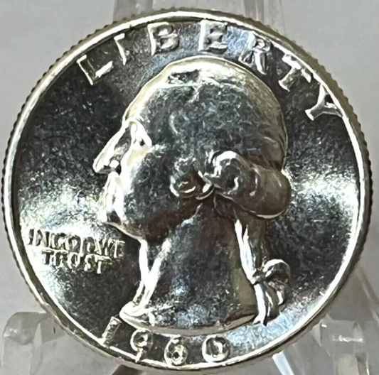 1960-P Washington Silver Quarter 25c BU Brilliant Uncirculated From OBW Roll