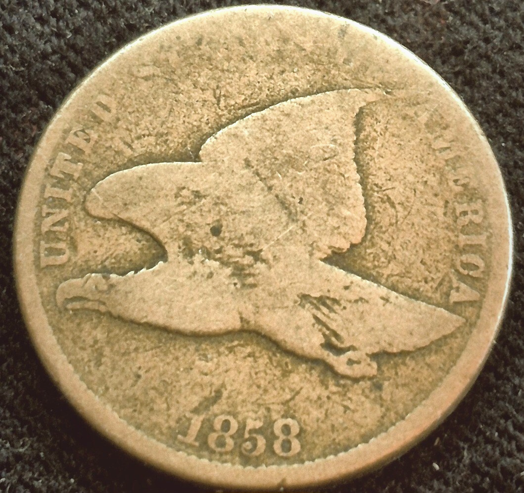 1858 Flying Eagle One Cent Nice Details Small Letter Last of Only 3 Yrs Minted