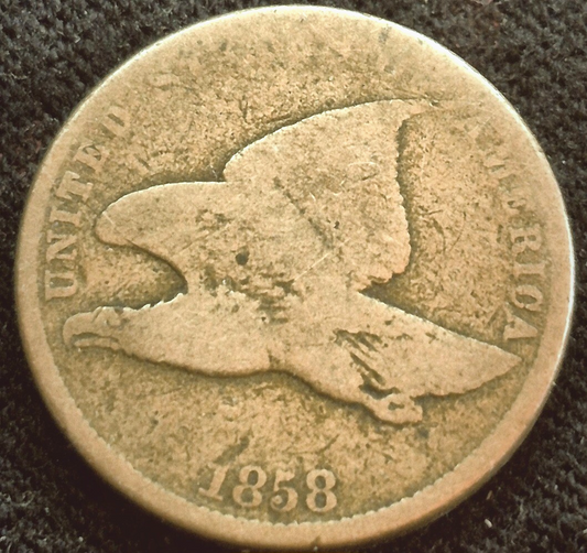 1858 Flying Eagle One Cent Nice Details Small Letter Last of Only 3 Yrs Minted