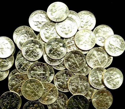 1959P Roosevelt Dime 90% SILVER Gem BU Brilliant Uncirculated Bright White Shiny