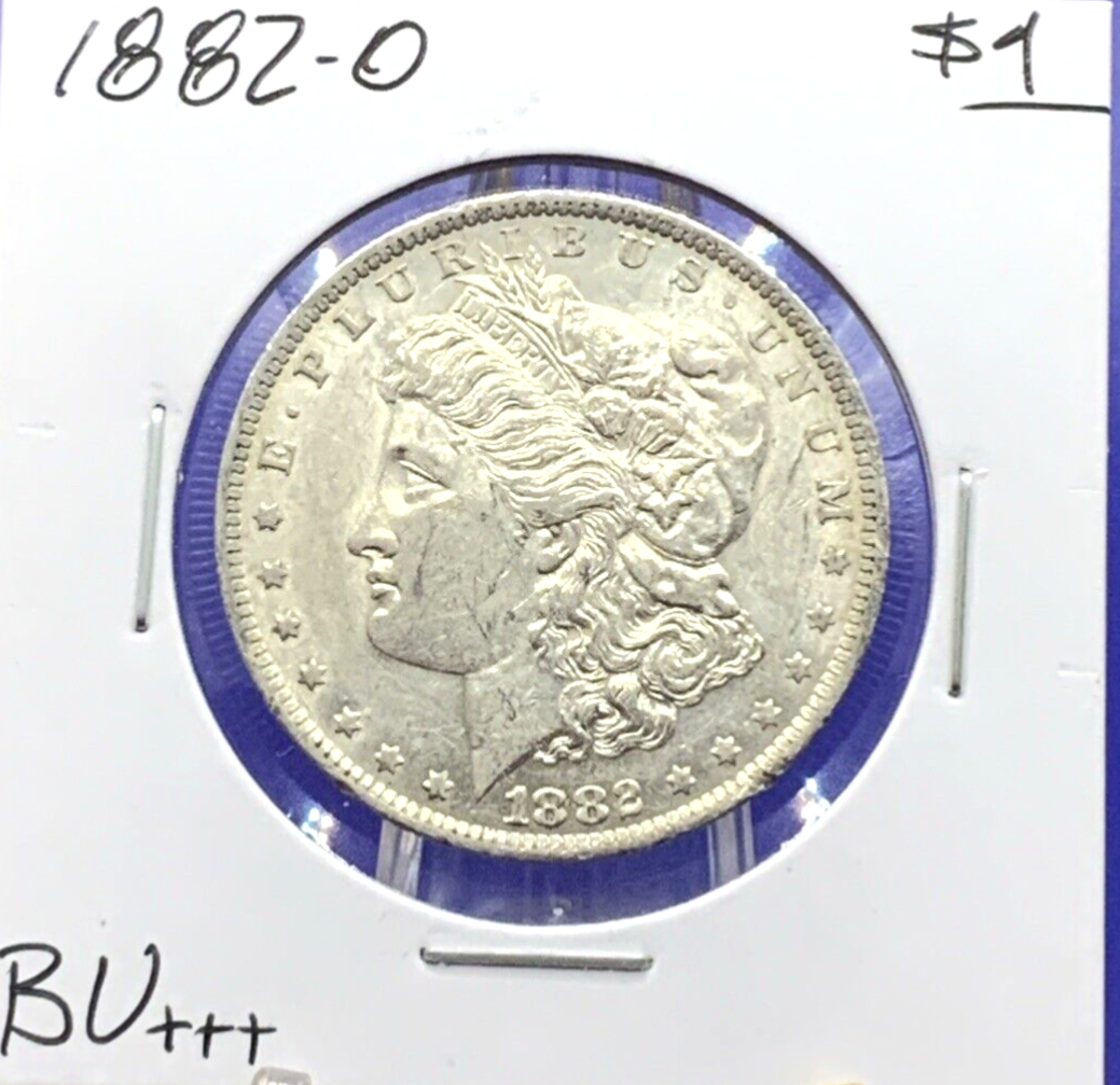 1882-O Morgan 90% Silver Dollar Gem Shiny, Bright, Well Struck Early Year