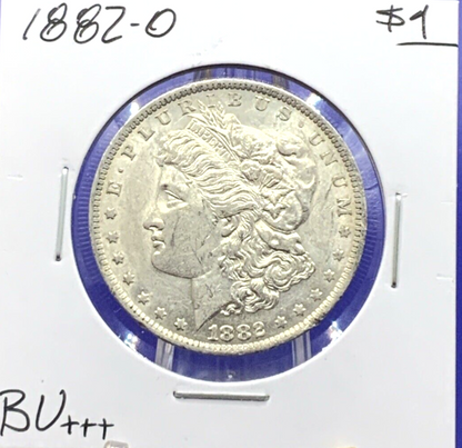 1882-O Morgan 90% Silver Dollar Gem Shiny, Bright, Well Struck Early Year