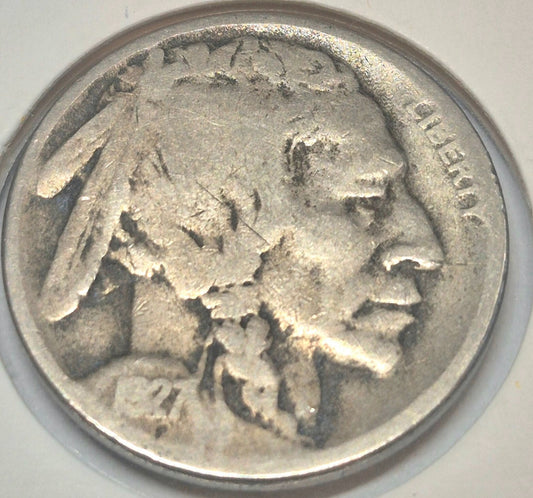 1927 Denver Buffalo Nickle Low Mint🔥Readable Date 🔥Partial Horn Finer Details