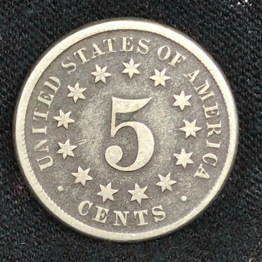 1869 Shield Nickel Very Fine Detailed Circulated🔥Sought After Perfect Toning🔥