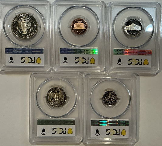 1994-S Proof Set Date 5 Coin Newly Graded PCGS PR69 DCAM Perfect Gift