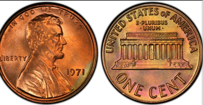 1971 P Lincoln Memorial BU Brilliant Uncirculated 1C From 🔥OBW Bank Roll🔥