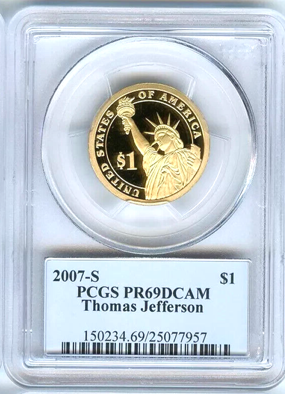 ✅ 2007 S Presidential Dollars $1 4 Coin Set PCGS PR69DCAM Founding Fathers USA