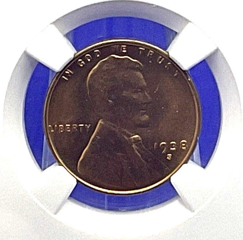 ⭐️ 1938-S LINCOLN CENT 1C NGC MS 66 RD 🔥 Fire Red Color UNCIRCULATED Coin