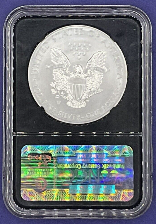 🎯2012 $1 American Silver Eagle Dollar Coin NGC MS70 25th Anniversary Black Core
