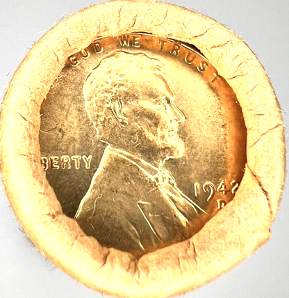 ✅ 1942 D Lincoln Wheat Cent GEM BU 1c UNCIRCULATED Coin From OBW Roll NOS