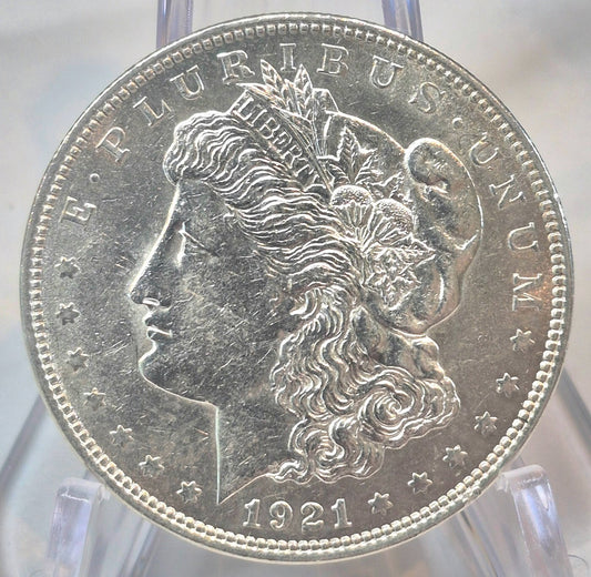 1921 Morgan $1 Dollar 90% Silver Bright🔥Extra Nice Crisp Details🔥 Circulated