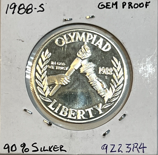 1988-S $1 SILVER Seoul S. Korea SUMMER OLYMPICS One Dollar Coin Ag