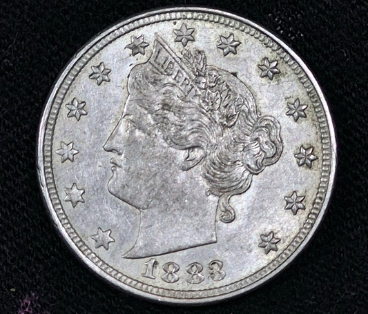 1883 V Nickel NO CENT First Yr of Issue Crisp MS Detail🔥Very Rare Rev Die Crack