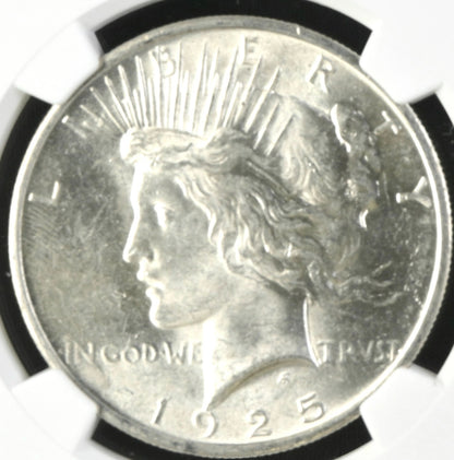 1925 MS62 Peace Silver Dollar 100th Anniversary 2021 Special Label NGC Graded
