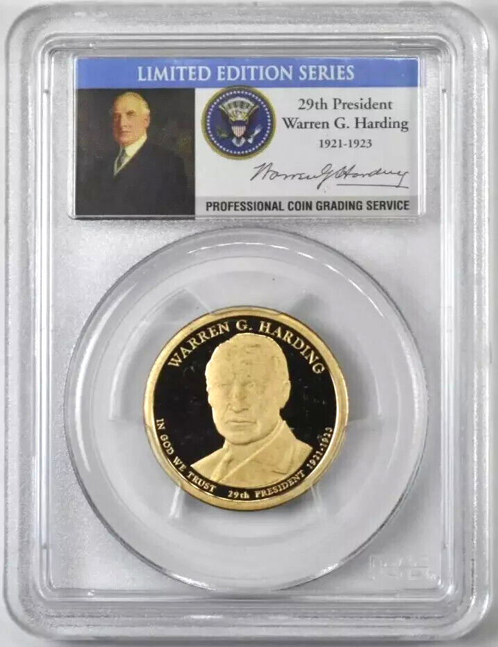 ✅ 2010 S $1 WARREN G. HARDING Dollar PCGS PR69 DCAM President Dollar Coin Photo
