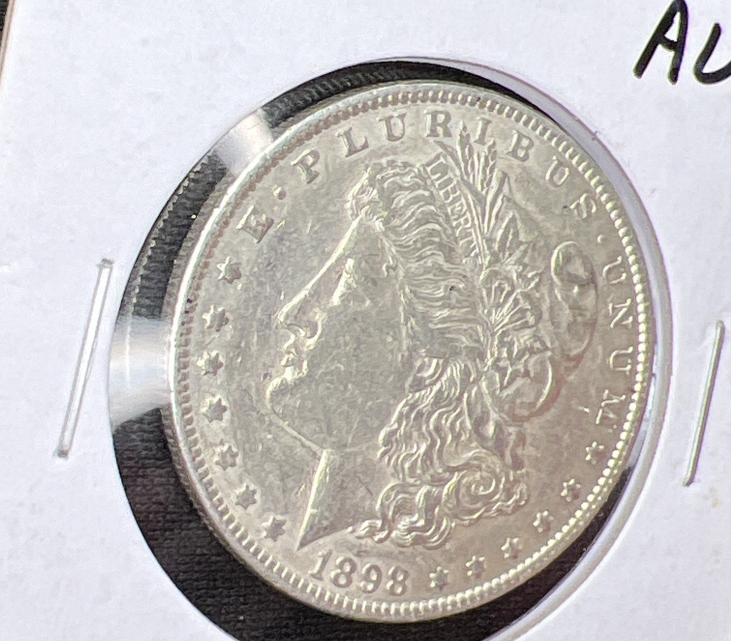 1898 AU Morgan Silver Dollar Shiny Well Struck Finer Details $1 Coin