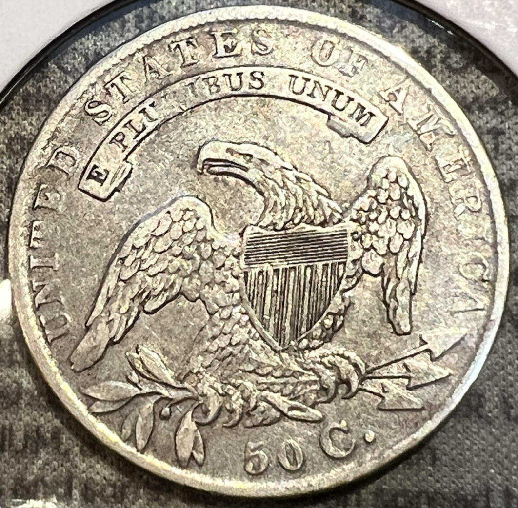 1834 Capped Bust Half Dollar Lettered Edge Small Date Small Letters Sharp  Coin