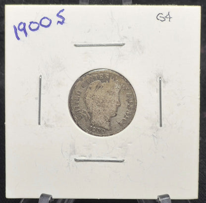 1900 S Barber Dime 🥈90% Silver🥈Good Detailed Circulated Condition