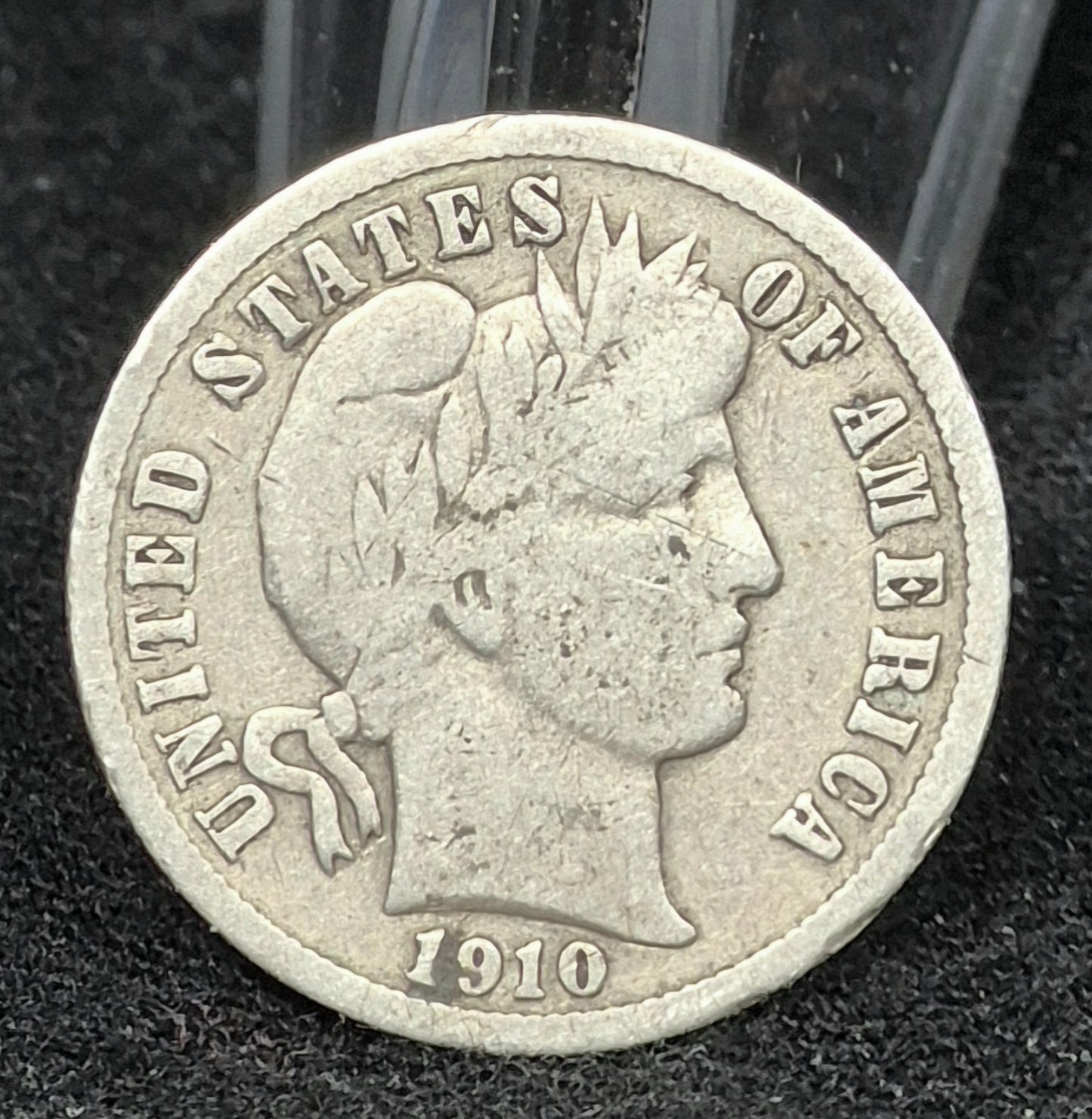 1910 D Barber Dime 🥈90% Silver🥈Very Fine Features Circulated Partial Liberty
