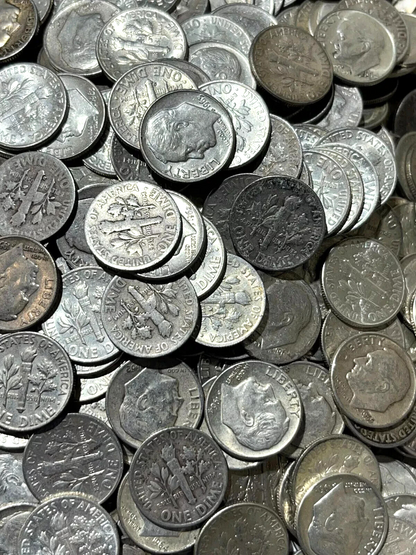 ✅ 90% Silver💰 Roosevelt Dimes - Random Year - Silver Stacking - Choose How Many