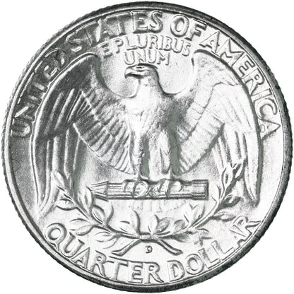 * 1946-D *Superb GEM BU MS Washington Quarter From OBW Bank Roll 90% Silver Coin