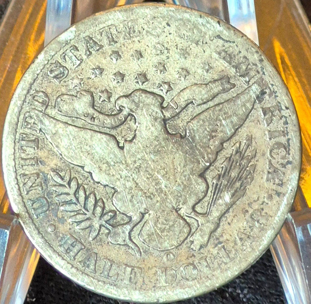 1902 New Orleans Barber Half Dollar 90% Silver 50C Good+ Partial Motto