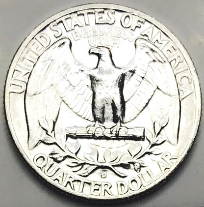⭐️KEY DATE⭐️1955-D⭐️90% Silver Washington Quarter⭐️GEM BU⭐️Blast White⭐️
