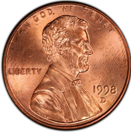 1998 D Lincoln Memorial BU Brilliant Uncirculated 1C From 🔥OBW Bank Roll🔥