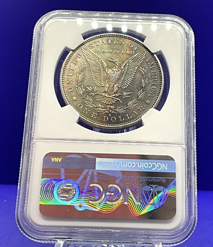 🌈 1880-S Morgan Dollar MS61 NGC Lilac Purple Salmon Toning MONSTER Eye Appeal👀
