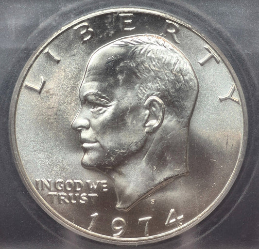 😎1974-S Eisenhower $1 Silver 40% MS67+ ICG 🔥Signed by Ustin Hutto, President🔥