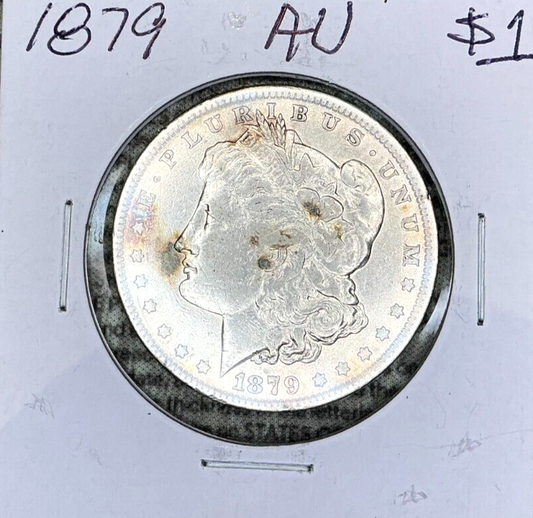 1879 Morgan $1 Dollar 90% Silver Semi-Key Date 2nd Year Coin Philadelphia Mint
