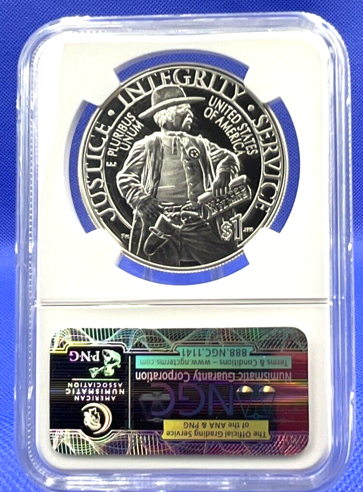 ✅ 2015-P  🎯 U.S. MARSHALS SERVICE Silver Dollar NGC PF 69  ULTRA CAMEO ER🏵