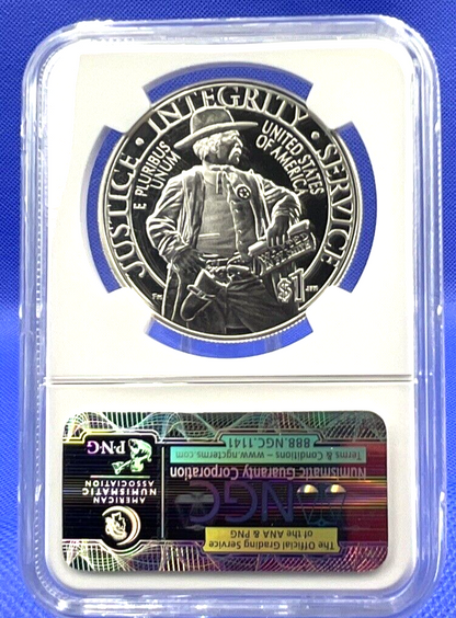 ✅ 2015-P  🎯 U.S. MARSHALS SERVICE Silver Dollar NGC PF 69  ULTRA CAMEO ER🏵