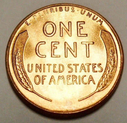 ✅ 1958 D Lincoln Wheat Cent GEM BU 1c Brilliant Uncirculated From OBW Roll NOS