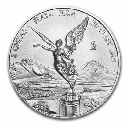 🇲🇽  2023 Mexico 2 oz .999 Silver Libertad BU Uncirculated Mexican Coin Plata
