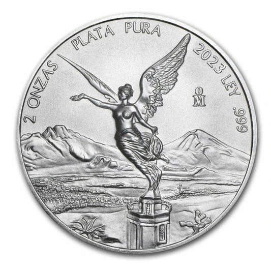 🇲🇽  2023 Mexico 2 oz .999 Silver Libertad BU Uncirculated Mexican Coin Plata