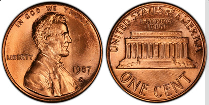 1987 D Memorial BU Brilliant Uncirculated 1C 🔥From OBW Bank Roll🔥