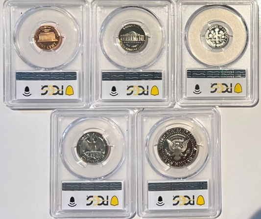 ⭒ 1995-S Proof Set Date 5 Coin Newly Graded PCGS PR69 DCAM Perfect Gift