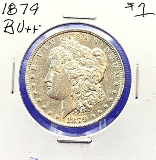1879 Morgan 90% Silver Dollar Gem Shiny, Bright, Well Struck 2nd Year Coin