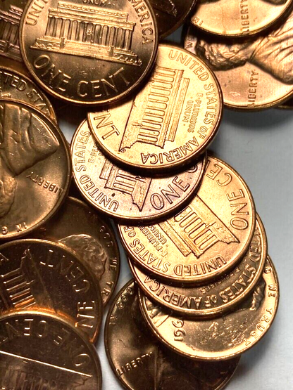 ✅ 1961-P BU UNC Lincoln Memorial 1c BRILLIANT UNCIRCULATED From OBW Roll