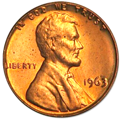 ✅ 1963-P BU GEM BRILLIANT UNCIRCULATED Lincoln Memorial Cent From OBW Bank Coin