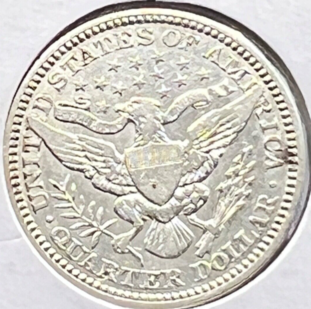 1915 Barber 90% Silver Quarter 25c Very Collectible Bright White Sharp Details