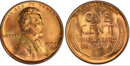 ✅ 1954-S Lincoln Wheat Cent Choice BU 1c BRILLIANT UNCIRCULATED From OBW Roll