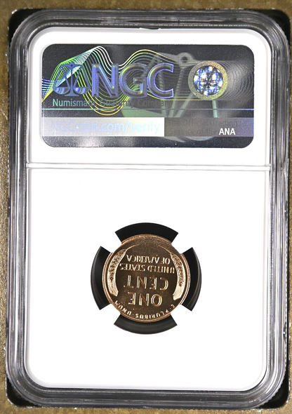 1956 LINCOLN CENT 1C NGC PF 66 RD Special Lincoln Label Fire Red Color Coin