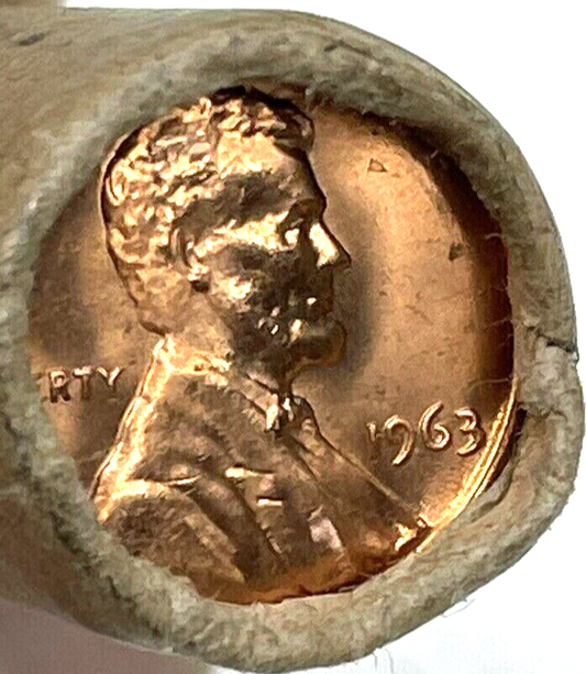 ✅ 1963-P BU GEM BRILLIANT UNCIRCULATED Lincoln Memorial Cent From OBW Bank Coin